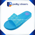 Flower Strap Blue PVC Casual Women&#39;s Slippers